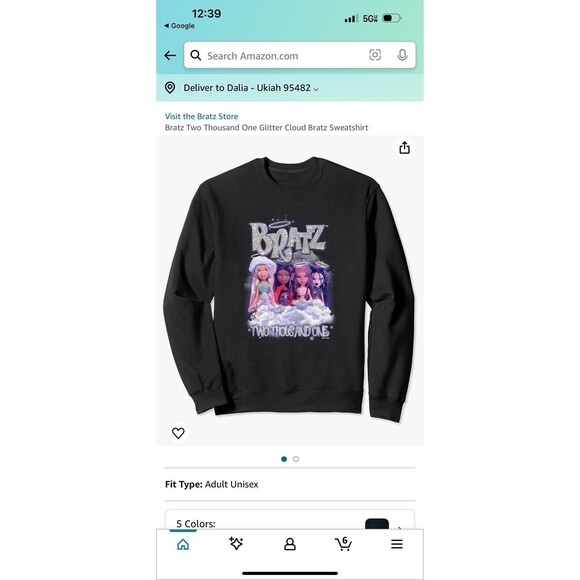 BRATZ Womens Junior Large Pullover Graphic Sweatshirt - Picture 1 of 9